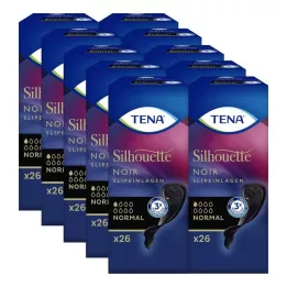 TENA SILHOUETTE Wkładki higieniczne normalne czarne, 26 sztuk