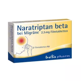NARATRIPTAN beta na migrenę 2,5 mg tabletki powlekane, 2 szt
