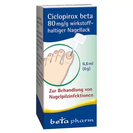 CICLOPIROX beta 80 mg/g składnik aktywny lakier do paznokci, 6,6 ml