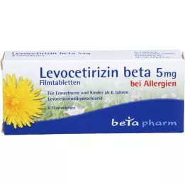 LEVOCETIRIZIN tabletki z filmu Beta 5 mg, 6 szt