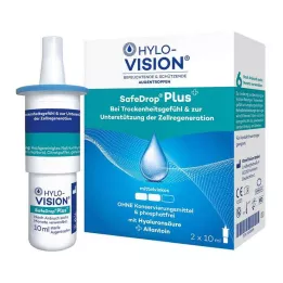HYLO-VISION Krople do oczu SafeDrop Plus, 2X10 ml