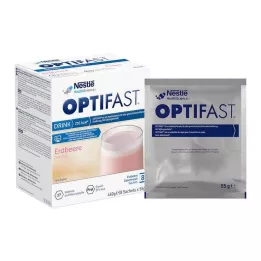 OPTIFAST Napój truskawkowy w proszku, 8X55 g