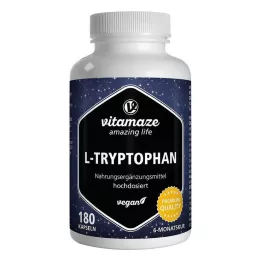 L-TRYPTOPHAN 500 mg kapsułki wegańskie o wysokiej dawce, 180 szt