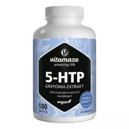 5-HTP 200 mg ekstrakt z Griffonii kapsułki wegańskie o wysokiej dawce, 180 szt