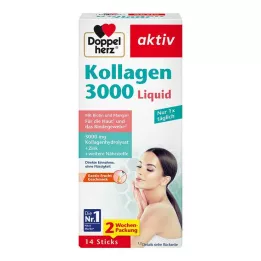 DOPPELHERZ Kolagen 3000 w sztyfcie w płynie, 14 szt