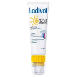 LADIVAL Aktywna ochrona przeciwsłoneczna Twarz&Usta LSF 50+, 1 P