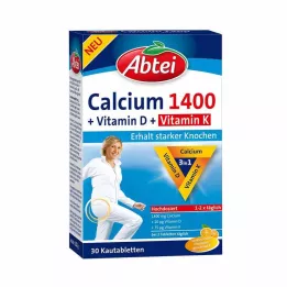 ABTEI Wapń 1400+Witamina D3+K Tabletki do żucia, 30 szt