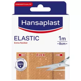 HANSAPLAST Elastic Pflaster 8 cmx1 M, 1 szt