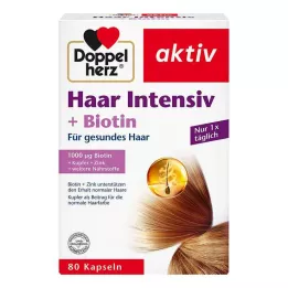 DOPPELHERZ Hair Intensive+Biotyna Kapsułki, 80 szt