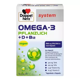 DOPPELHERZ Kapsułki z systemem roślinnym Omega-3, 120 szt