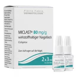MICLAST 80 mg/g leczniczy lakier do paznokci, 2X3 ml
