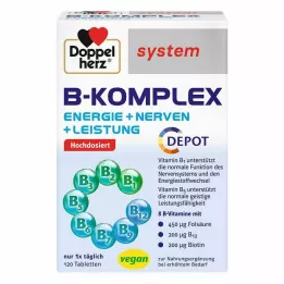DOPPELHERZ Tabletki z kompleksem witamin B, 120 szt