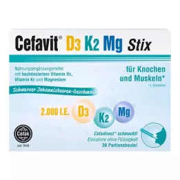 CEFAVIT D3 K2 Mg 2000 I.E. Stix Granulat, 36 szt