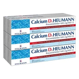 Tabletki musujące Calcium D3 Heumann 600 mg/400 Tj.(120 sztuk)