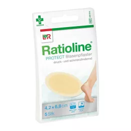 RATIOLINE plaster ochronny na pęcherze 4,2x6,8 cm, 5 szt