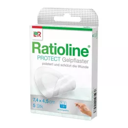 RATIOLINE plaster żelowy ochronny 4,5x7,4 cm, 5 szt