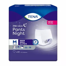 TENA PANTS majtki jednorazowe nocne super M 10 szt