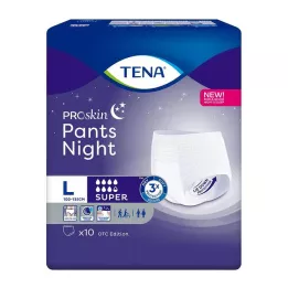 TENA PANTS majtki jednorazowe nocne super L, 10 szt