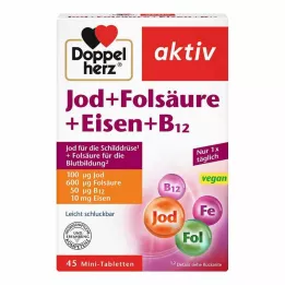 DOPPELHERZ Jod+kwas foliowy+żelazo+B12 tabletki, 45 szt