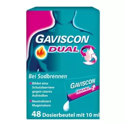 GAVISCON Podwójna zawiesina 500 mg/213 mg/325 mg w saszetce, 48 x 10 ml