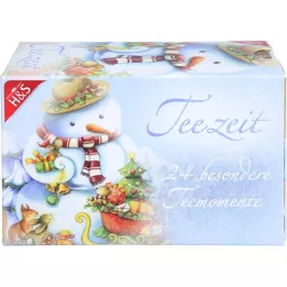 H&amp;S Tee Kalendarz Adwent Snowman Torba filtracyjna, 24 szt