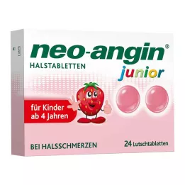 NEO-ANGIN pastylki do ssania na gardło junior, 24 szt
