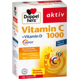DOPPELHERZ Witamina C 1000+witamina D Depot Tab., 100 szt