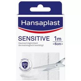 HANSAPLAST Plaster wrażliwy hipoalergiczny 6 cm x 1 m, 1 szt