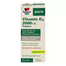 DOPPELHERZ Witamina D3 2000 I.E. krople czyste, 9,2 ml