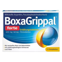 BOXAGRIPPAL tabletka na przeziębienie forte. 400 mg/60 mg FTA, 12 szt