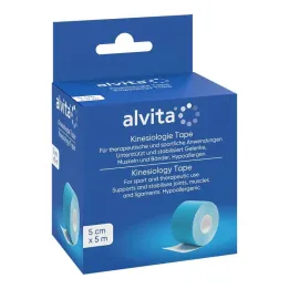 Taśma kinezjologiczna Alvita 5 cmx5 m niebieska, 1 szt