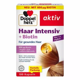 DOPPELHERZ Kapsułki Hair Intensive+Biotyna, 100 szt