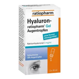HYALURON-RATIOPHARM Krople do oczu żelowe, 2X10 ml