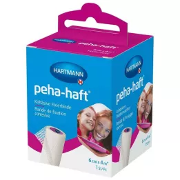 PEHA-HAFT Bandaż mocujący bez lateksu 6 cm x 4 m OTC, 1 szt