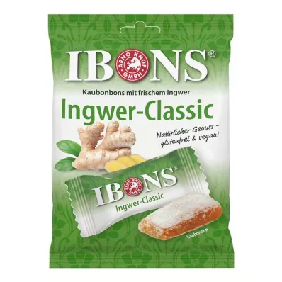 IBONS Cukierki do żucia Ginger Classic w torebce, 92 g IBONS Cukierki do żucia Ginger Classic w torebce, 92 g