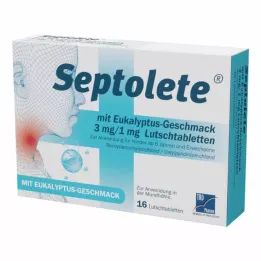 SEPTOLETE o smaku eukaliptusowym 3mg/1mg Lut.-T., 16 szt