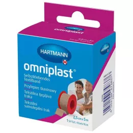 OMNIPLAST Plaster fiksacyjny nić tekstylna 2,5 cm x 5 m OTC, 1 szt