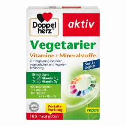 DOPPELHERZ Witaminy+Minerały wegetariańskie aktywne, 100 szt