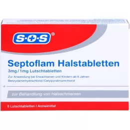 SEPTOFLAM Pastylki do ssania na gardło 8 szt
