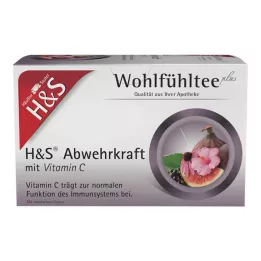 H&amp;S Defense z witaminą C woreczki filtracyjne, 20 x 1,8 g