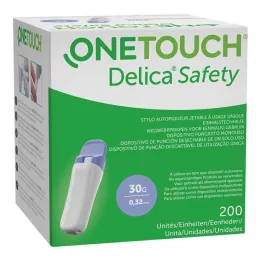 ONE TOUCH Nakłuwacz jednorazowy Delica Safety 30 G, 200 szt