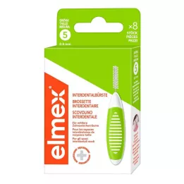 ELMEX Szczoteczki międzyzębowe ISO rozmiar 5 0,8 mm zielone, 8 szt
