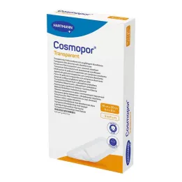 Opatrunek foliowy przezroczysty Cosmopor 10x20 cm sterylny, 5 sztuk