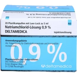 NATRIUMCHLORID-Roztwór 0,9% Deltamedica Luer-Lo Pl., 20X5 ml