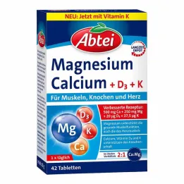 Abbey Magnez Wapń + D+K tabletki, 42 szt