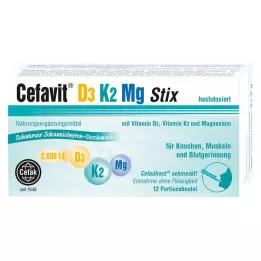 CEFAVIT D3 K2 Mg 2000 I.E. Stix Granulat 12 szt