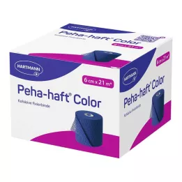 PEHA-HAFT Taśma utrwalająca kolory bez lateksu 6 cm x 21 m niebieska, 1 szt