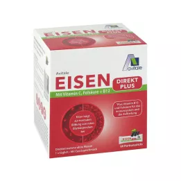 EISEN DIREKT plus Witamina C+Kwas foliowy+B12 Proszek, 60 szt