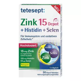 TETESEPT Cynk 15 Depot+Histydyna+Selen tabletki powlekane, 30 szt