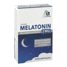 Melatonina 2 mg plus kapsułki chmielu i melisy, 60 sztuk